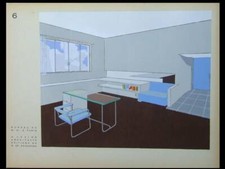 A. LEZINE, BUREAU A PARIS - 1930 - POCHOIR, ART DECO