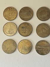 9 Lot Disney Monnaie De Paris COINS 2014 2015 Sagrada Versailles Eiffel Chateau