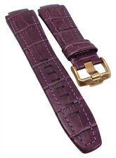 Jacques Lemans Bracelet Montre Mauve Cuir Empreinte Croco 1-1772 1-1772H