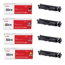 Canon 069H Toner Set BK/C/M/Y, Genuine, OEM, High Yield, 4-Pack, Sealed