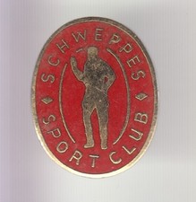 RARE PINS PIN'S .. ALIMENT FOOD SCHWEPPES TONIC SODA SPORT CLUB RED LABEL ~DV