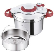T-fal Pressure Cooker 6L Clipso Minute Easy Ruby Red P4620769 Lightweight