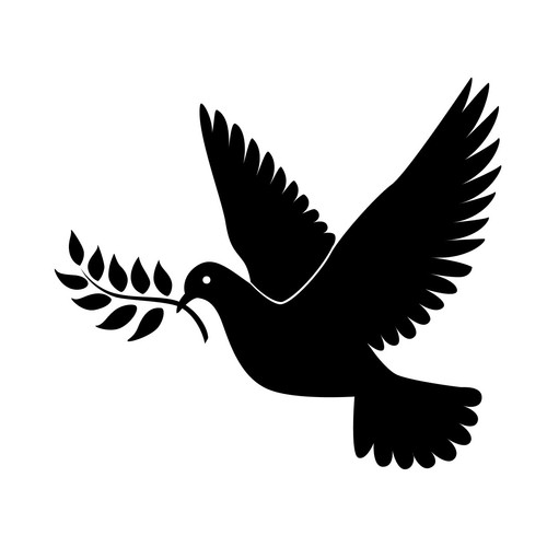 Autocollant pigeon paix - autocollant,
