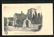 Old postcard Vianne, Roman-Ogivuale Church 