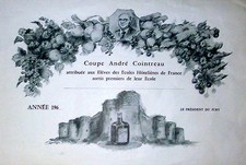 Coupe Cointreau diploma awarded to students hotel schools. Georges Villa 