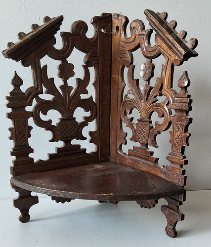 Ancienne étagère angle - ancienne, d'angle