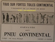 1909 MICH FRENCH TYRES AD PUB CONTINENTAL TIRE ADVERTISEMENT
