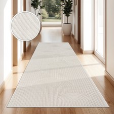 Tapis D'Extérieur Résistant Intempéries Salon Skandi Design Arc-En-Ciel Crème