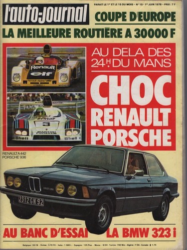 Auto journal 1978 essai - l'auto,