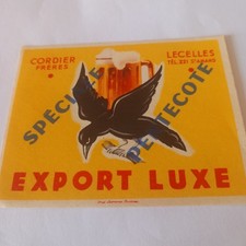 Ancienne étiquette bière du