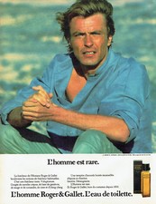 Publicité Advertising 127  1984   eau de toilette Roger & Gallet  l'homme rare