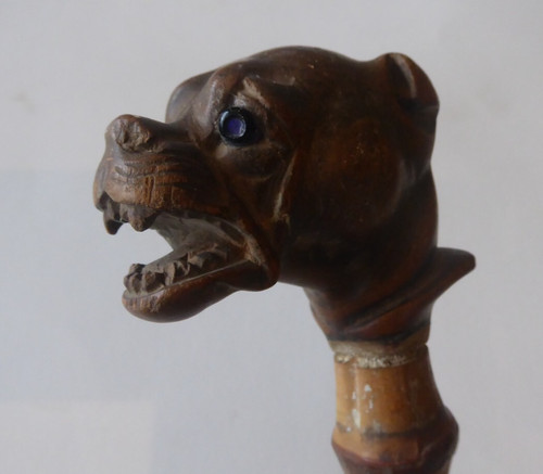 Pommeau canne bois tête - canne, en