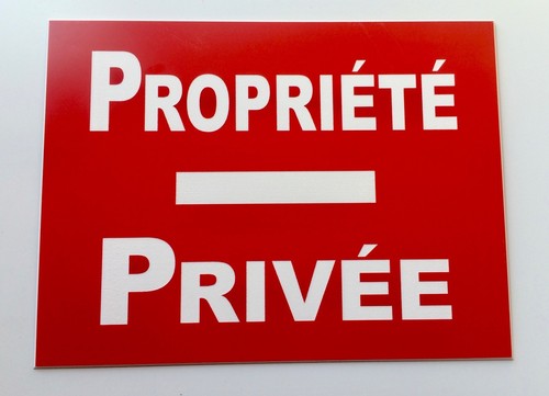 Plaque panneau propriété - plaque,, "propriÉtÉ