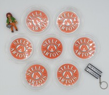 Lot de 7 sous bock "STELLA ARTOIS" Orange VINTAGE