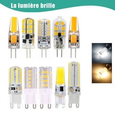Lampe G4 G9 12V 220V LED 3W 5W 6W 8W 10W Dimmable COB Ampoule Remplacer Halogène