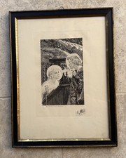 Tableau Ancien Eau Forte 