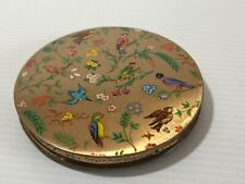 Ancien  poudrier doré  avec