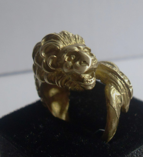Grosse bague lion - grosse, bronze