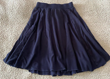 LACOSTE Womens Navy Blue Pull On Pleated Knee Length Skirt Size 32