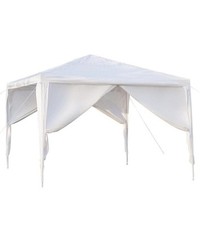 10 ft. x 10 ft. White Party Wedding Tent Canopy 4 Sidewall