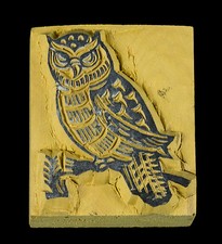 Chouette Tampon encreur bois Scrapbooking fabrication artisanale # 2609-94