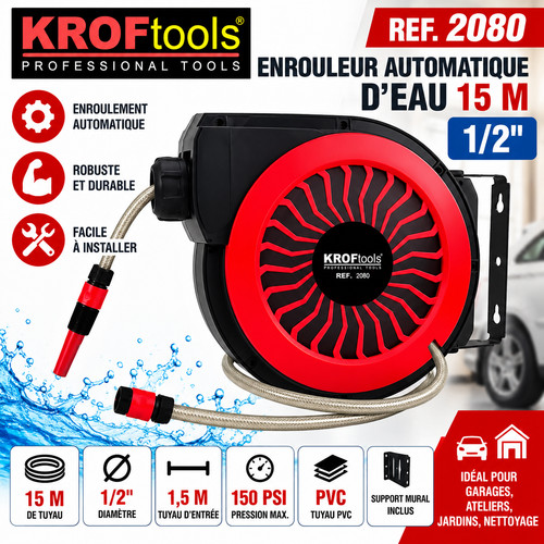 Enrouleur automatique eau 15m - automatique,