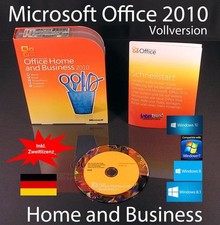 MS Office Home and Business 2010 version complète boîte + CD + droit de seconde utilisation emballage d'origine