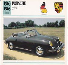PORSCHE 356 SC - GERMANY 1963/65 - CARD COLLECTOR CARD VINTAGE CAR