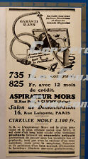 ASPIRATEUR MORS CIREUSE   publicité advert 