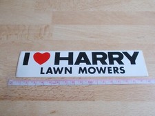 Lawn Mower Sticker - I LOVE HARRY LAWN MOWERS