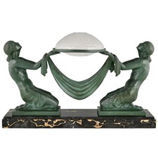 OFFRANDE Art Deco table lamp Fayral, Pierre Le Faguays, Daum & Max le Verrier