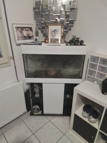 Aquarium angle sur meuble - d’angle,
