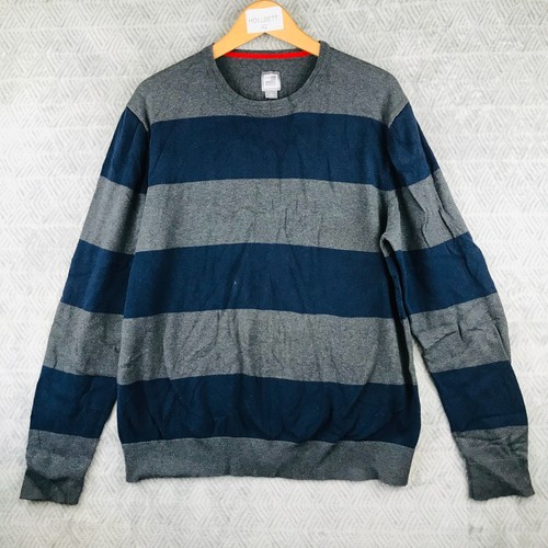 Jcp pull homme gris bleu - l,