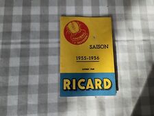rare Ricard booklet football season 1955 1956