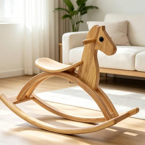 Cheval bascule bois - cheval, en