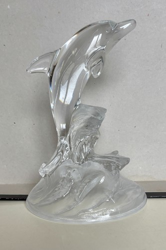 Sculpture cristal dauphin - cristal,