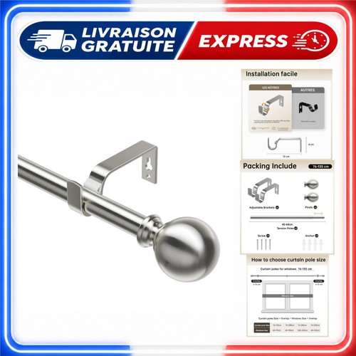 Tringle rideaux extensible - tringle,