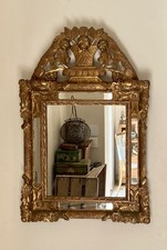 Miroir au mercure cadre bois