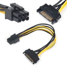 Cable d'Alimentation SATA 15pin vers PCI-E 6pin Convertisseur Adaptateur Riser