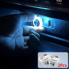 2x USB LED Car Interior Light Atmosphere Ambient Lights Bright Lamps Accessories