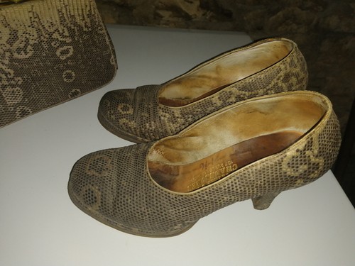 Anciens escarpins cuir serpent