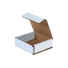 50 - 3x3x1 Small White Corrugated Cardboard Packaging Shipping Mailing Box Boxes