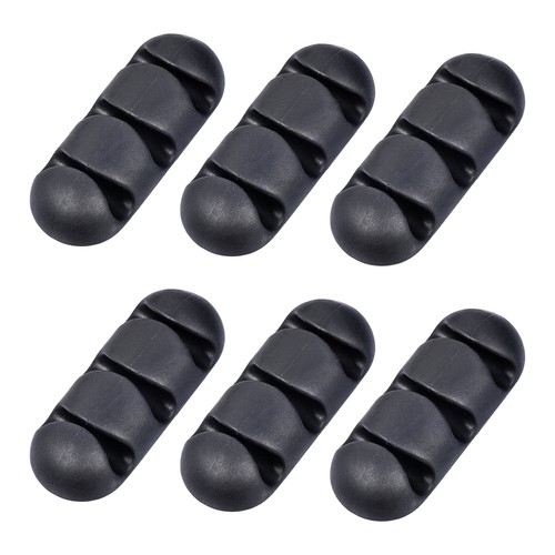 6pcs câble clips noir - câble,