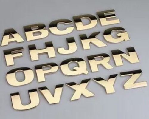 Lettre chiffre metal haute - 3d,