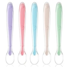 Vicloon Cuillère pour Bébé,5PCS Cuillere Bebe Silicone,Ensemble de Couverts p...