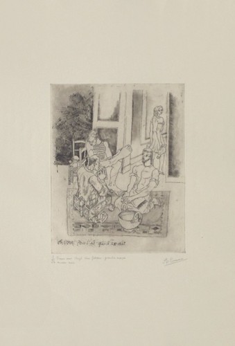 Alfred courmes gravure - alfred, le