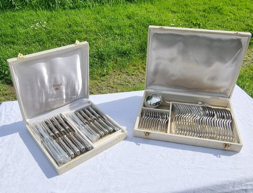Ménagère métal argenté - en,