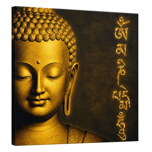Cadre toile bouddha - cadre, doré