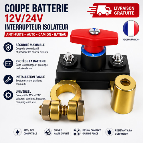 Coupe batterie 12v 24v - batterie, 12v/24v