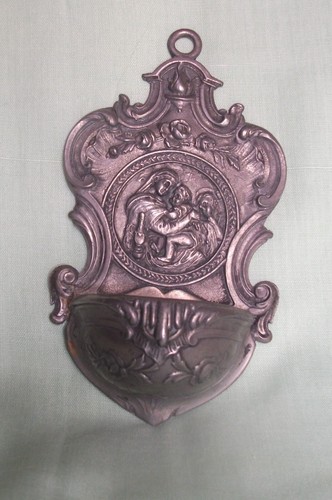 Benitier etain vierge marie - etain,